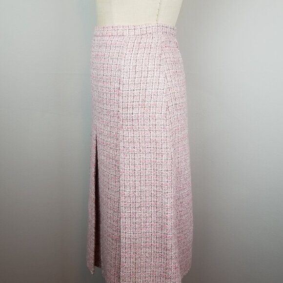 Vintage 1950's Classic Pale Pink Tweed 2 pc Tweed Blazer Skirt Suit Set * Small - Picture 13 of 16